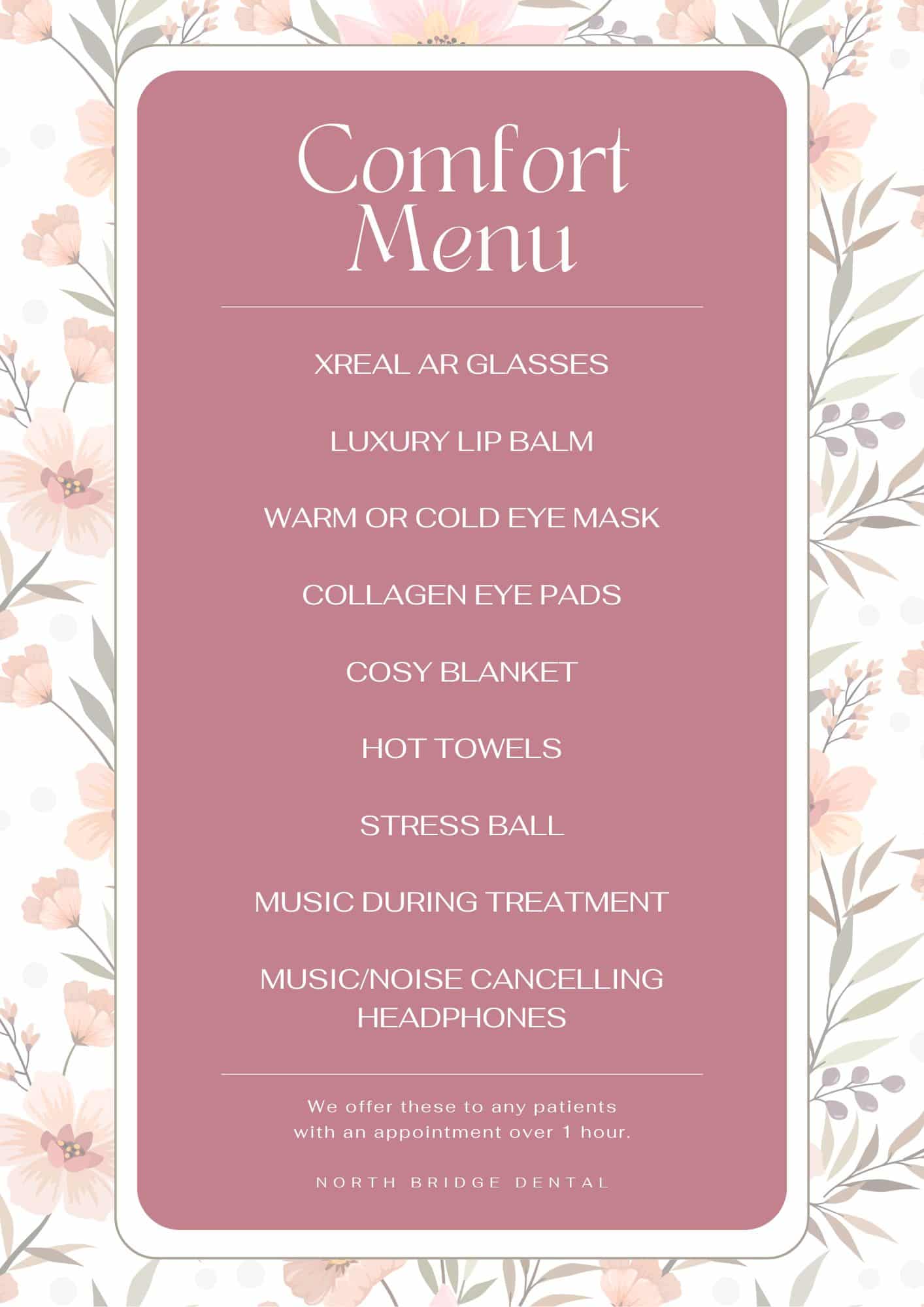 North Bridge Menu